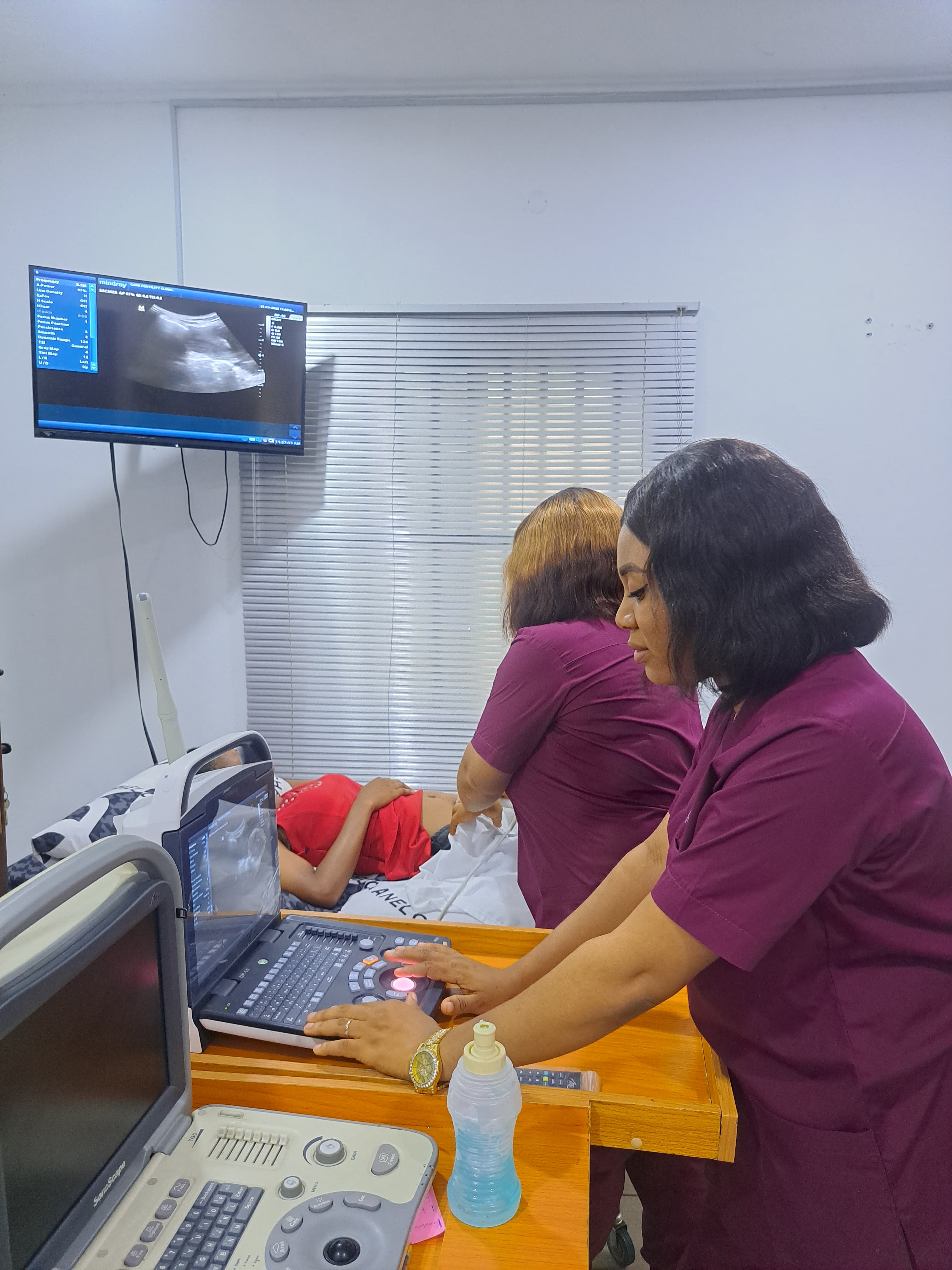 Patient receiving ultrasound scan